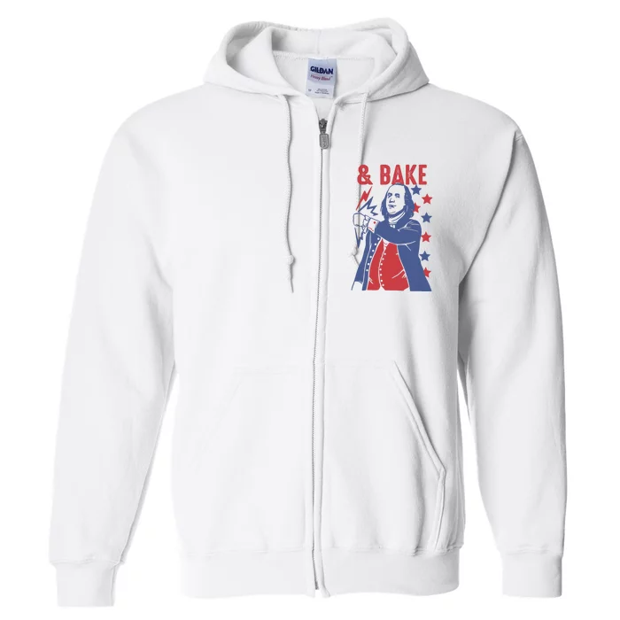 Shake And Bake Funny Couple Matching 4th Of July Bake Full Zip Hoodie