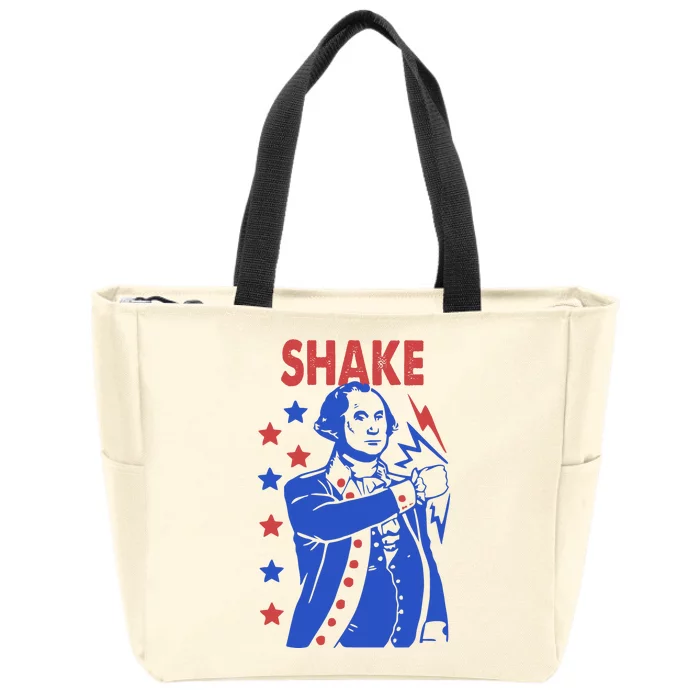 Shake And Bake Benjamin Franklin Zip Tote Bag