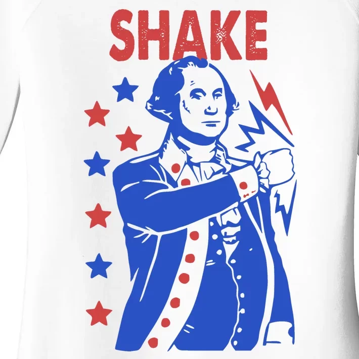 Shake And Bake Benjamin Franklin Women's Perfect Tri Tunic Long Sleeve Shirt