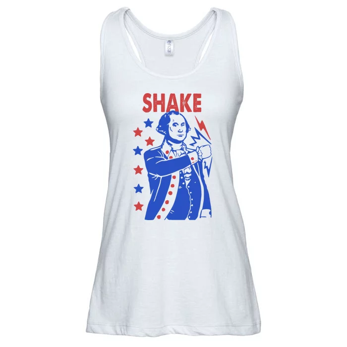 Shake And Bake Benjamin Franklin Ladies Essential Flowy Tank