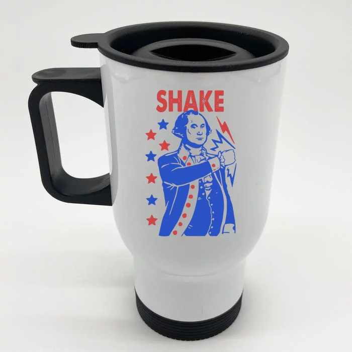 Shake And Bake Benjamin Franklin Front & Back Stainless Steel Travel Mug