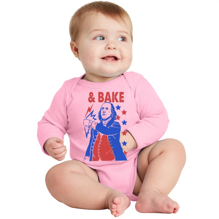 Shake And Bake Benjamin Franklin Baby Long Sleeve Bodysuit