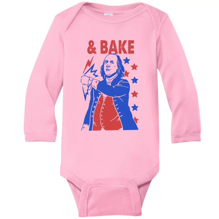 Shake And Bake Benjamin Franklin Baby Long Sleeve Bodysuit