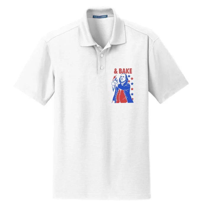 Shake And Bake Benjamin Franklin Dry Zone Grid Performance Polo