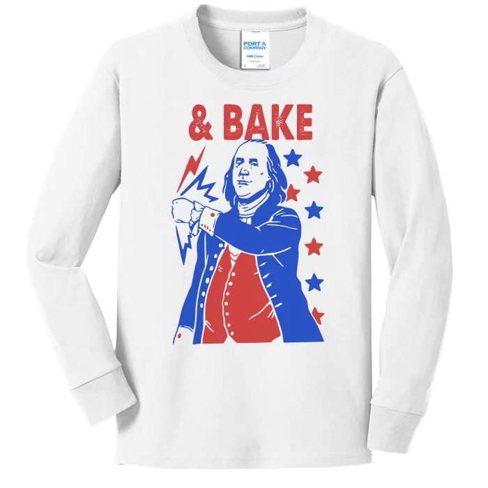 Shake And Bake Benjamin Franklin Kids Long Sleeve Shirt