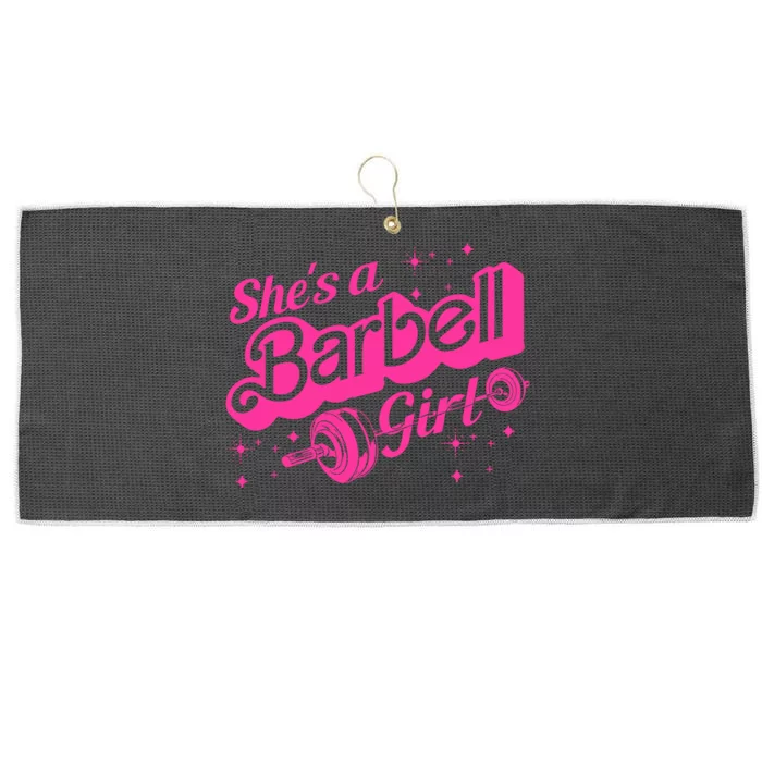 SheS A Barbell Girl Large Microfiber Waffle Golf Towel