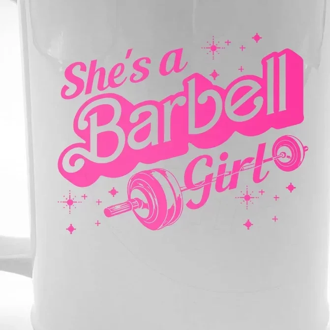 SheS A Barbell Girl Front & Back Beer Stein