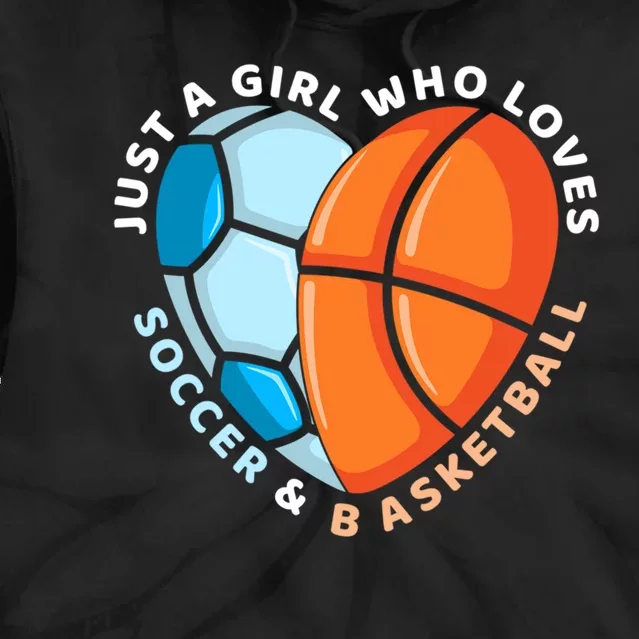 Soccer And Basketball Funny Gift Tie Dye Hoodie