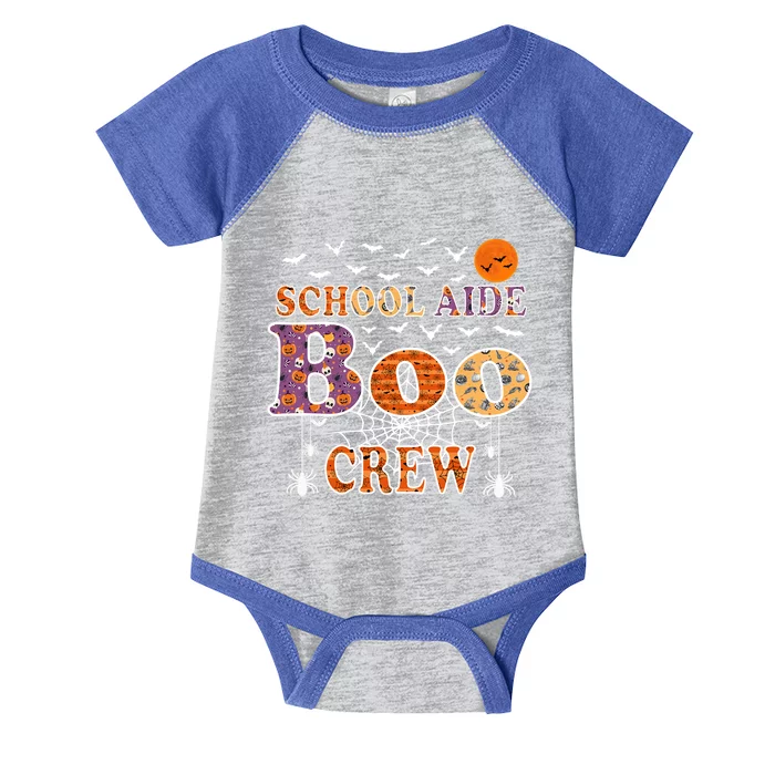 School Aide Boo Crew Gift Funny Halloween Teacher Gift Infant Baby Jersey Bodysuit