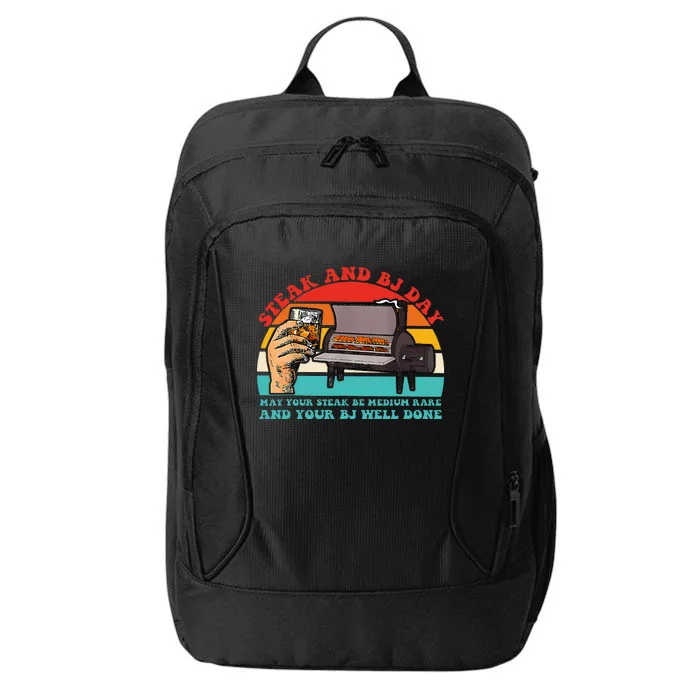 Steak And Bj Day Funny Retro City Backpack