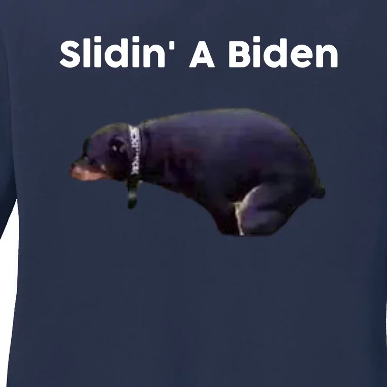 Slidin' A Biden Ladies Long Sleeve Shirt