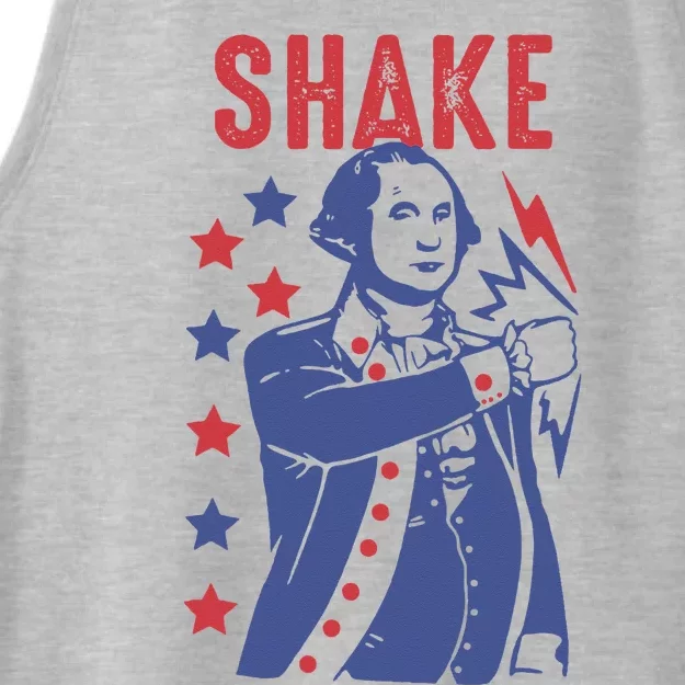 Shake And Bake Funny Couple Matching 4th of July Shake Ladies Tri-Blend Wicking Tank