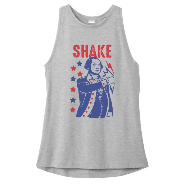 Shake And Bake Funny Couple Matching 4th of July Shake Ladies Tri-Blend Wicking Tank