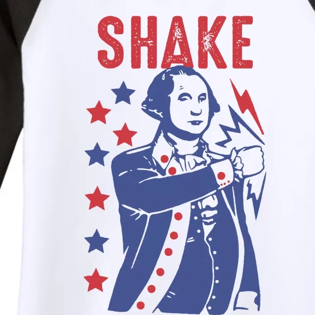 Shake And Bake Funny Couple Matching 4th of July Shake Women's Tri-Blend 3/4-Sleeve Raglan Shirt