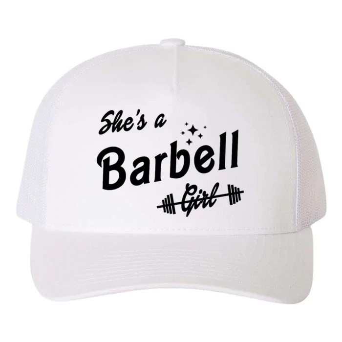 Shes A Barbell Girl Yupoong Adult 5-Panel Trucker Hat