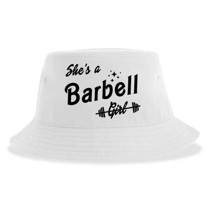 Shes A Barbell Girl Sustainable Bucket Hat