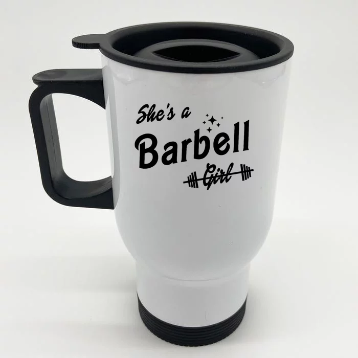 Shes A Barbell Girl Front & Back Stainless Steel Travel Mug