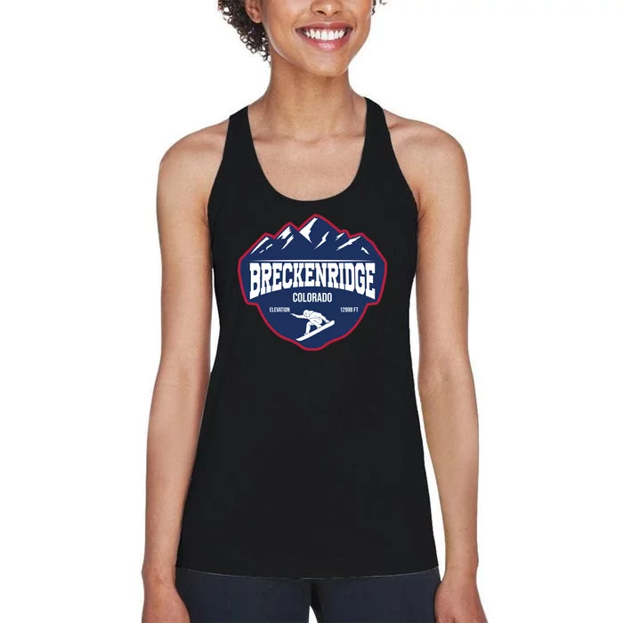 Ski At Breckenridge Colorado Women's Racerback Tank