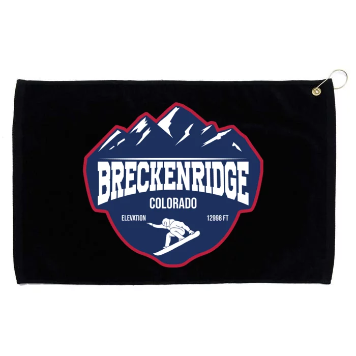 Ski At Breckenridge Colorado Grommeted Golf Towel