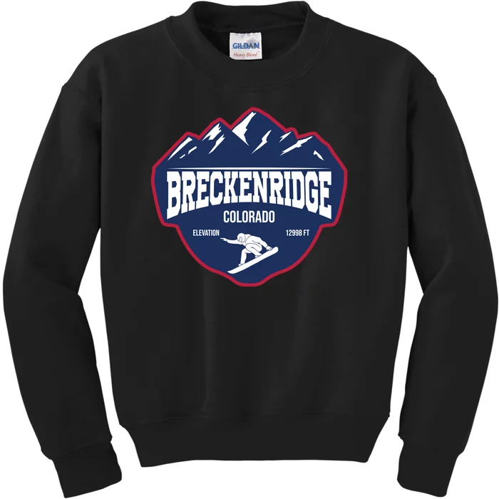 Ski At Breckenridge Colorado Kids Sweatshirt