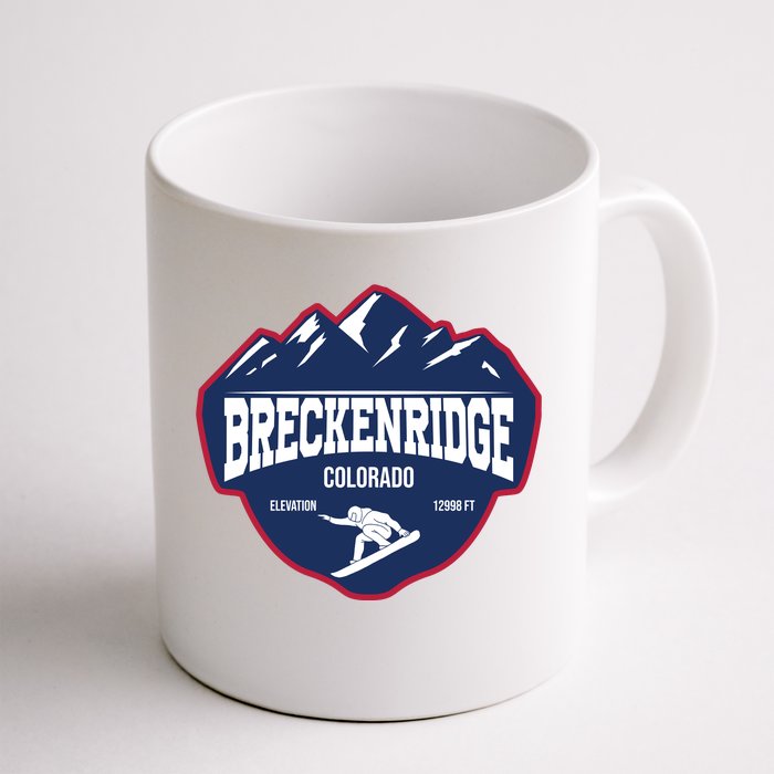 Ski At Breckenridge Colorado Front & Back Coffee Mug