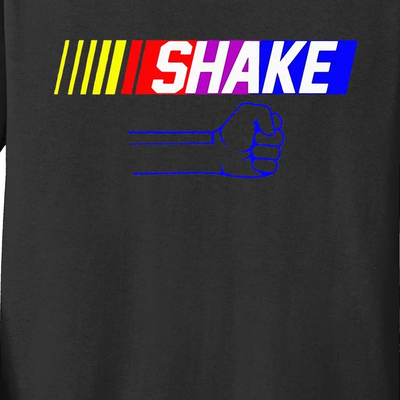 Shake And Bake Funny Family Lover Dad Daughter Son Matching Kids Long Sleeve Shirt