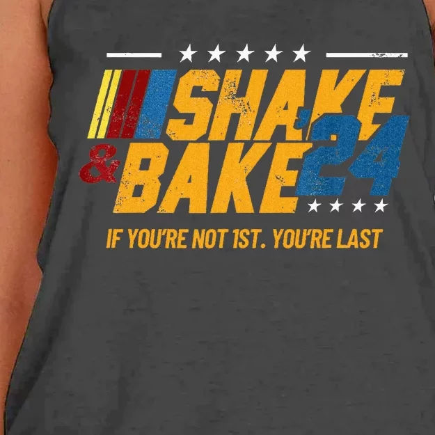 Shake And Bake 24 If YouRe Not 1st YouRe Last Women's Knotted Racerback Tank