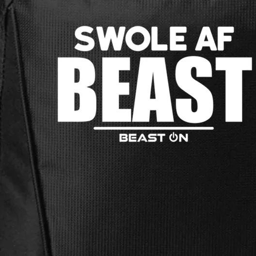 Swole Af Beast Funny Bodybuilding Fitness Gym Sayings Gift City Backpack