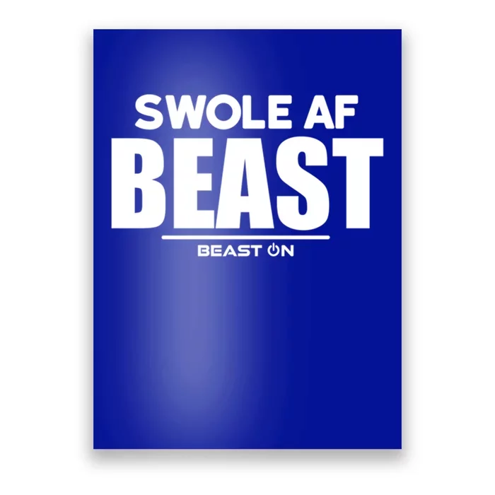 Swole Af Beast Funny Bodybuilding Fitness Gym Sayings Gift Poster