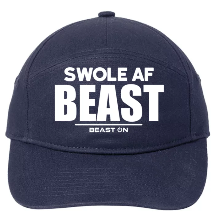 Swole Af Beast Funny Bodybuilding Fitness Gym Sayings Gift 7-Panel Snapback Hat