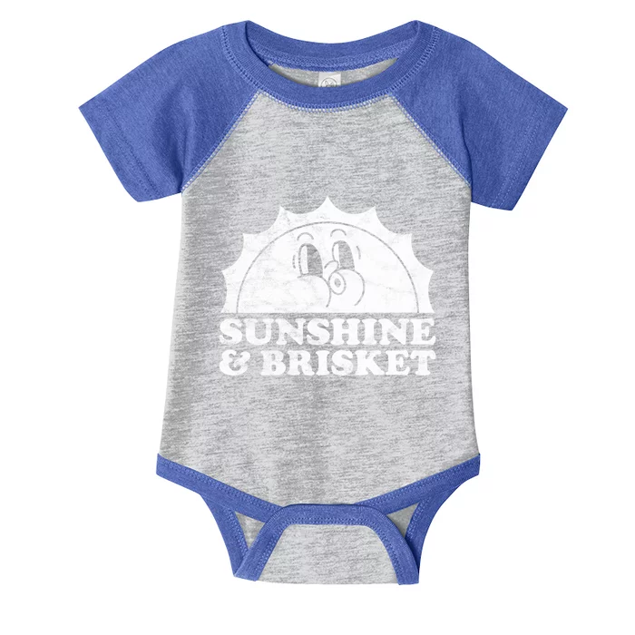 Sunshine And Brisket Retro Vintage Sun Beef Cute Gift Infant Baby Jersey Bodysuit