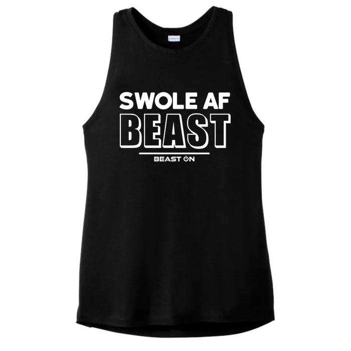 Swole Af Beast Funny Fitness Motivation Sayings Gym Gift Ladies Tri-Blend Wicking Tank