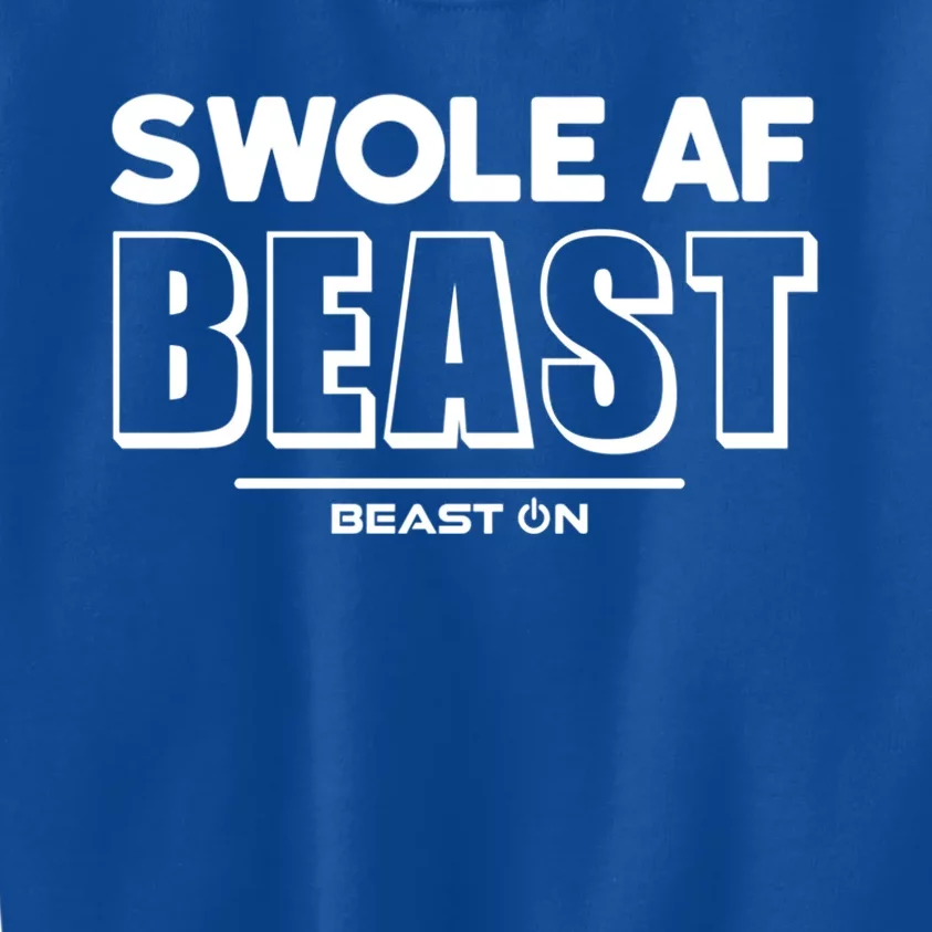 Swole Af Beast Funny Fitness Motivation Sayings Gym Gift Kids Sweatshirt