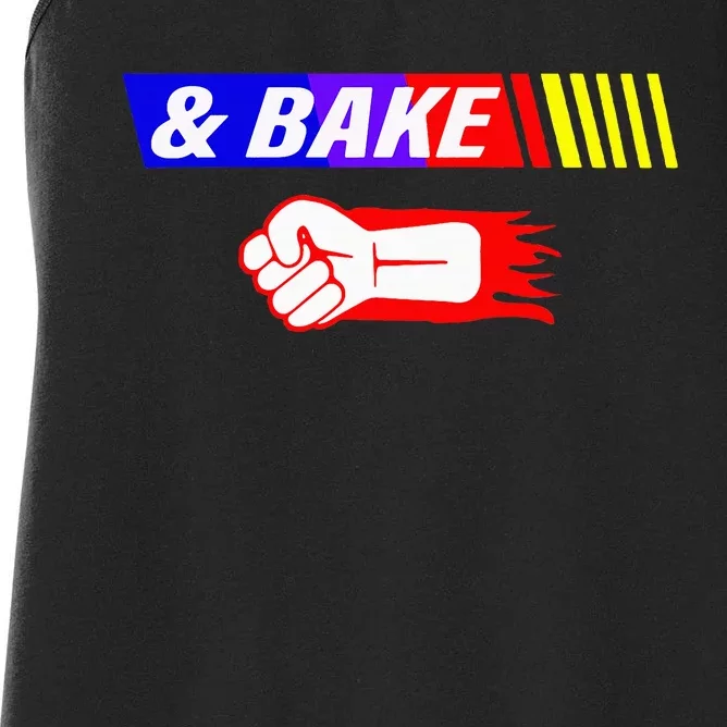 Shake And Bake Funny Family Lover Dad Daughter Son Matching Women's Racerback Tank