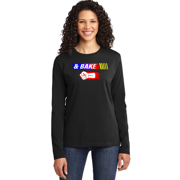 Shake And Bake Funny Family Lover Dad Daughter Son Matching Ladies Long Sleeve Shirt