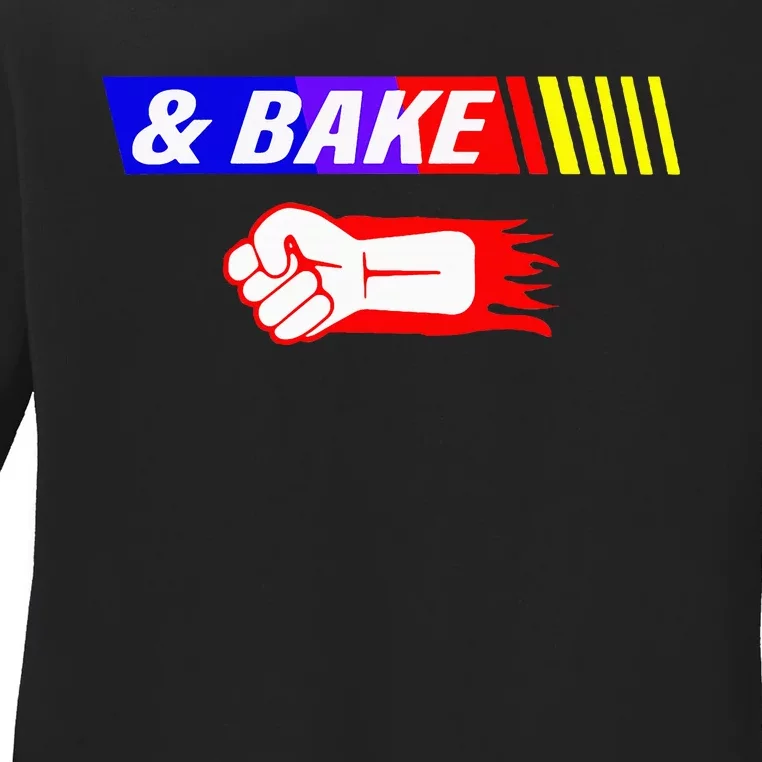 Shake And Bake Funny Family Lover Dad Daughter Son Matching Ladies Long Sleeve Shirt