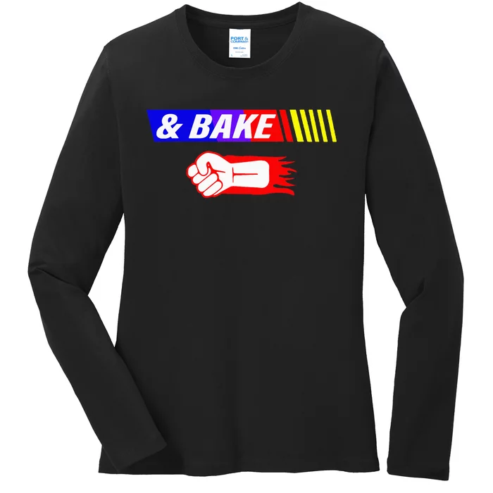 Shake And Bake Funny Family Lover Dad Daughter Son Matching Ladies Long Sleeve Shirt