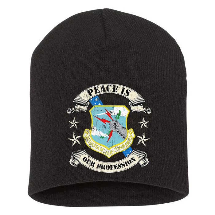 Strategic Air Command Sac Veteran Gifts Short Acrylic Beanie