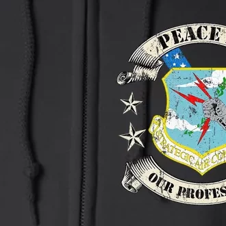 Strategic Air Command Sac Veteran Gifts Full Zip Hoodie