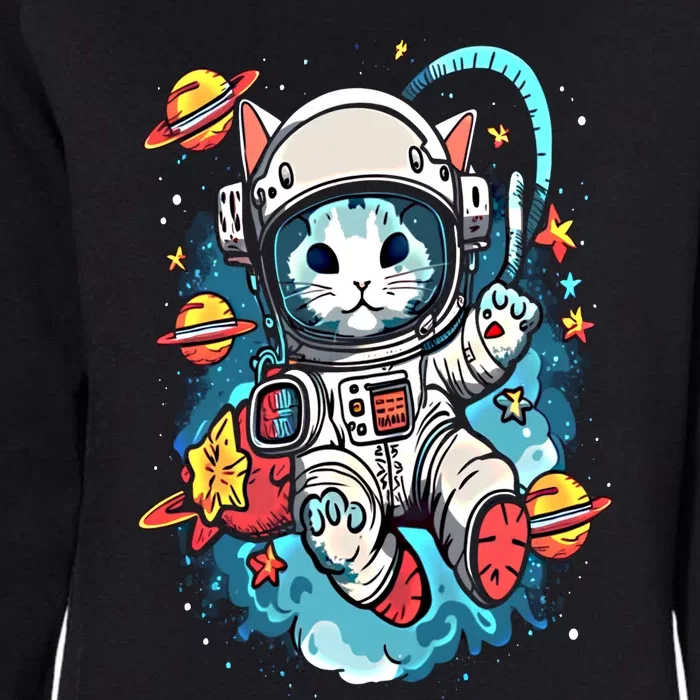 Space Astronaut Cat Astronomy Kitten Anime Neko Kawaii Gift Womens California Wash Sweatshirt