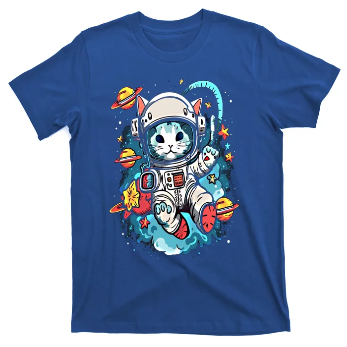 Space Astronaut Cat Astronomy Kitten Anime Neko Kawaii Gift T-Shirt