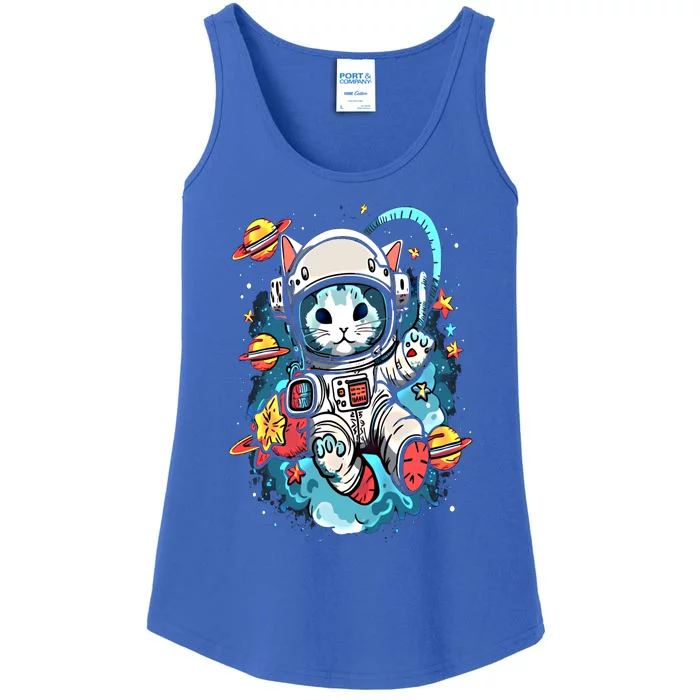 Space Astronaut Cat Astronomy Kitten Anime Neko Kawaii Gift Ladies Essential Tank