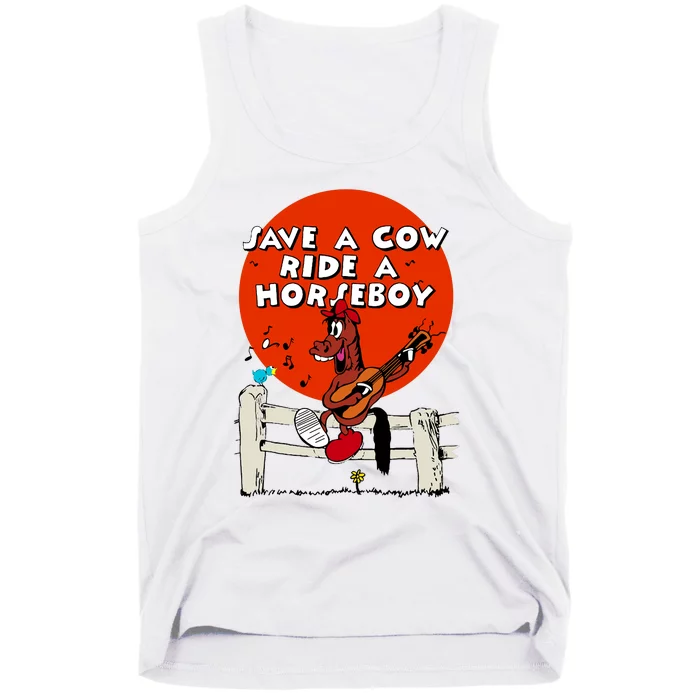 Save A Cow Ride A Horse Boy Tank Top