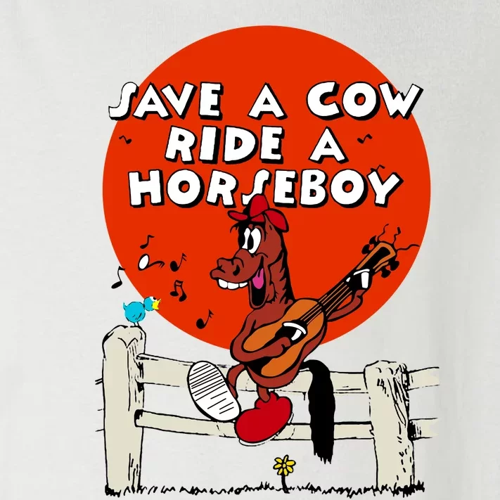 Save A Cow Ride A Horse Boy Toddler Long Sleeve Shirt