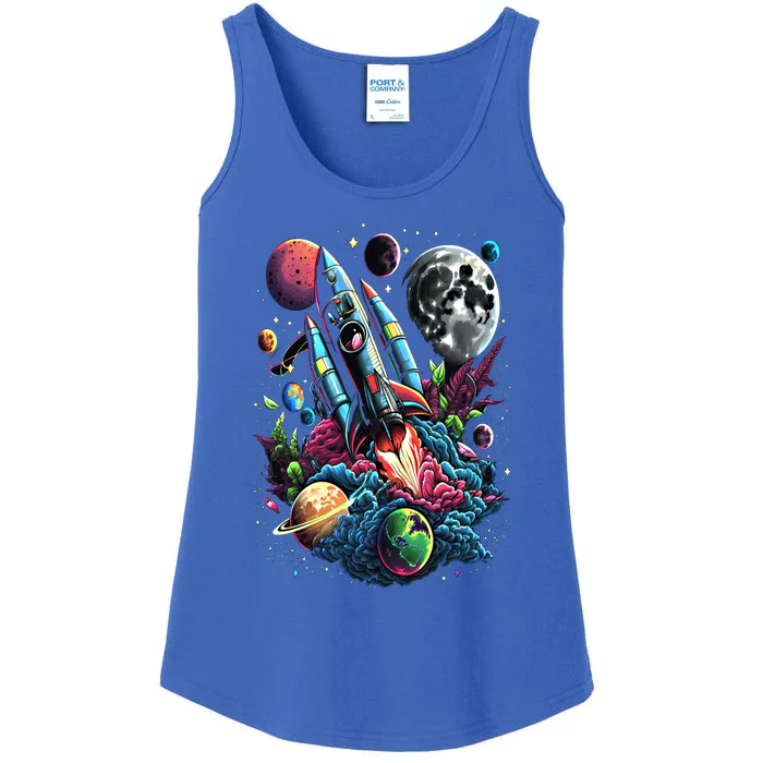 Space Astronaut Cat Galaxy Kitten Anime Neko Kawaii Gift Ladies Essential Tank