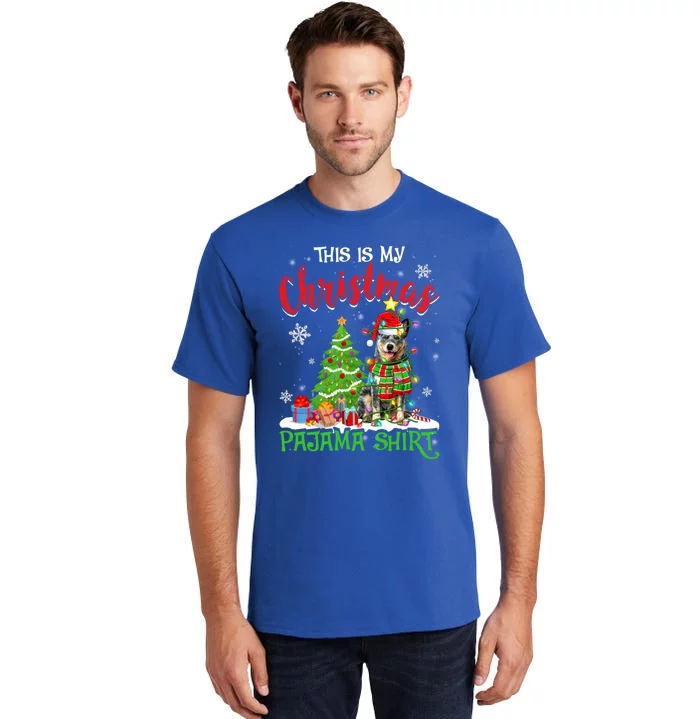 Santa Australian Cattle Dog This Is My Christmas Pajama Great Gift Tall T-Shirt