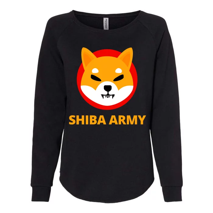 Shiba Army Crypto Currency Womens California Wash Sweatshirt