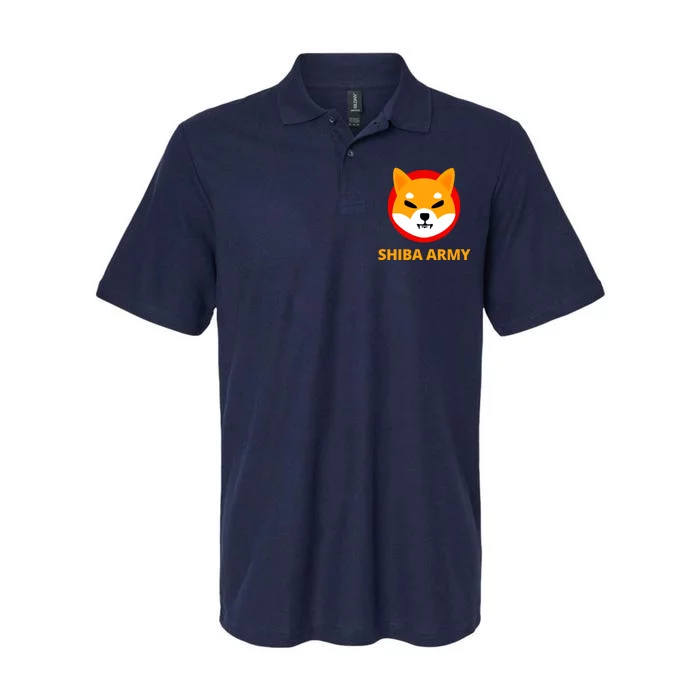 Shiba Army Crypto Currency Softstyle Adult Sport Polo