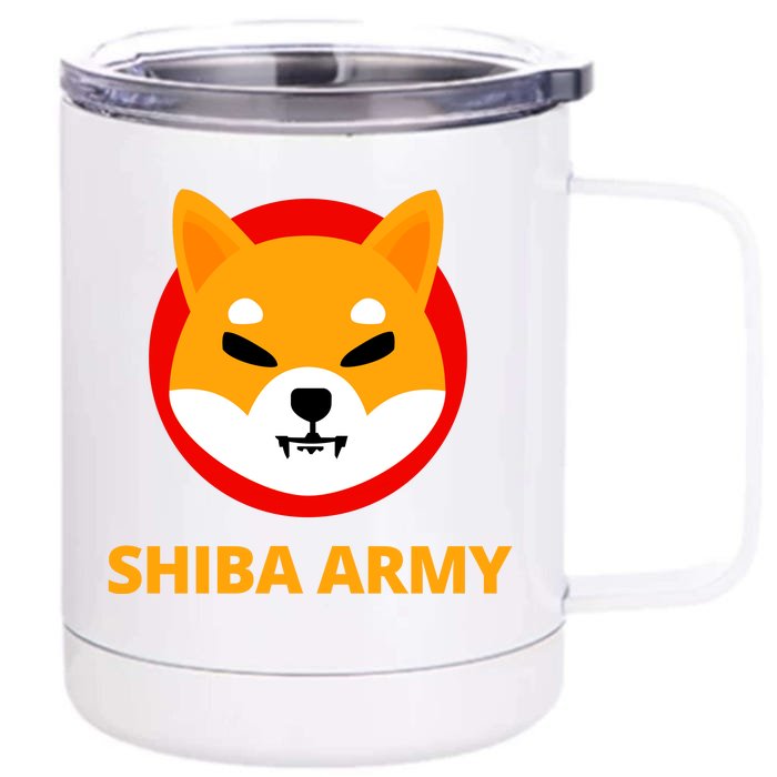 Shiba Army Crypto Currency Front & Back 12oz Stainless Steel Tumbler Cup