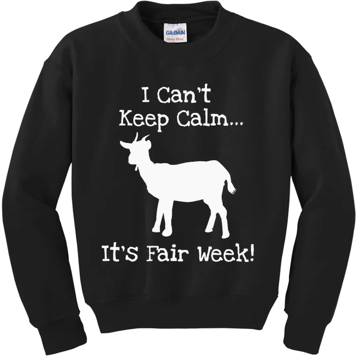 State And County Fair Show Goat Farm Animal Showing Kids Sweatshirt